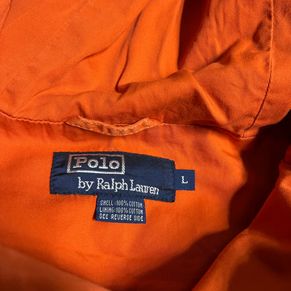 1990s Polo Orange Canavs Anorak Jacket Size Large USED v16355