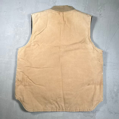 Y2K Carhartt Brown Canvas Workwear Zip Up Vest Size XXL USED v20147