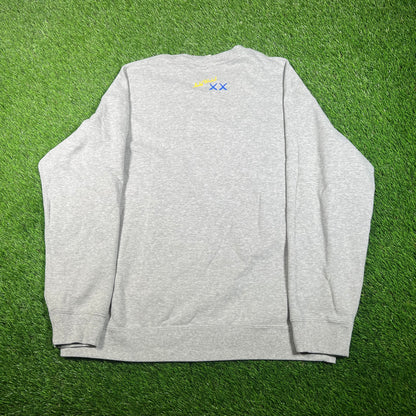Uniqlo Kaws Warhol BLUE Figure Grey Crewneck Size Large USED x15457