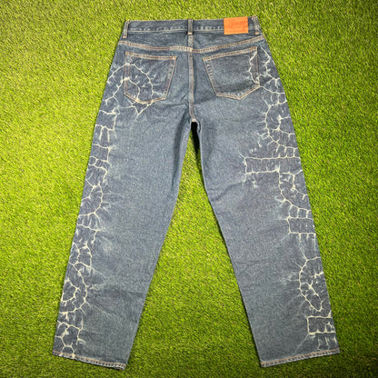 Supreme Shibori Loose Fit Jeans Rigid Indigo (2023) Size 32 USED x15285