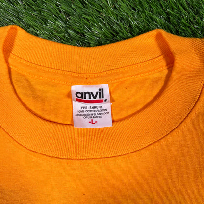 Y2K Dewalt Yellow Logo Tee Size Large USED v17498
