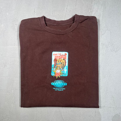 Travis Scott "Road to Utopia" Las Vegas Brown Tee Size XL USED x17352
