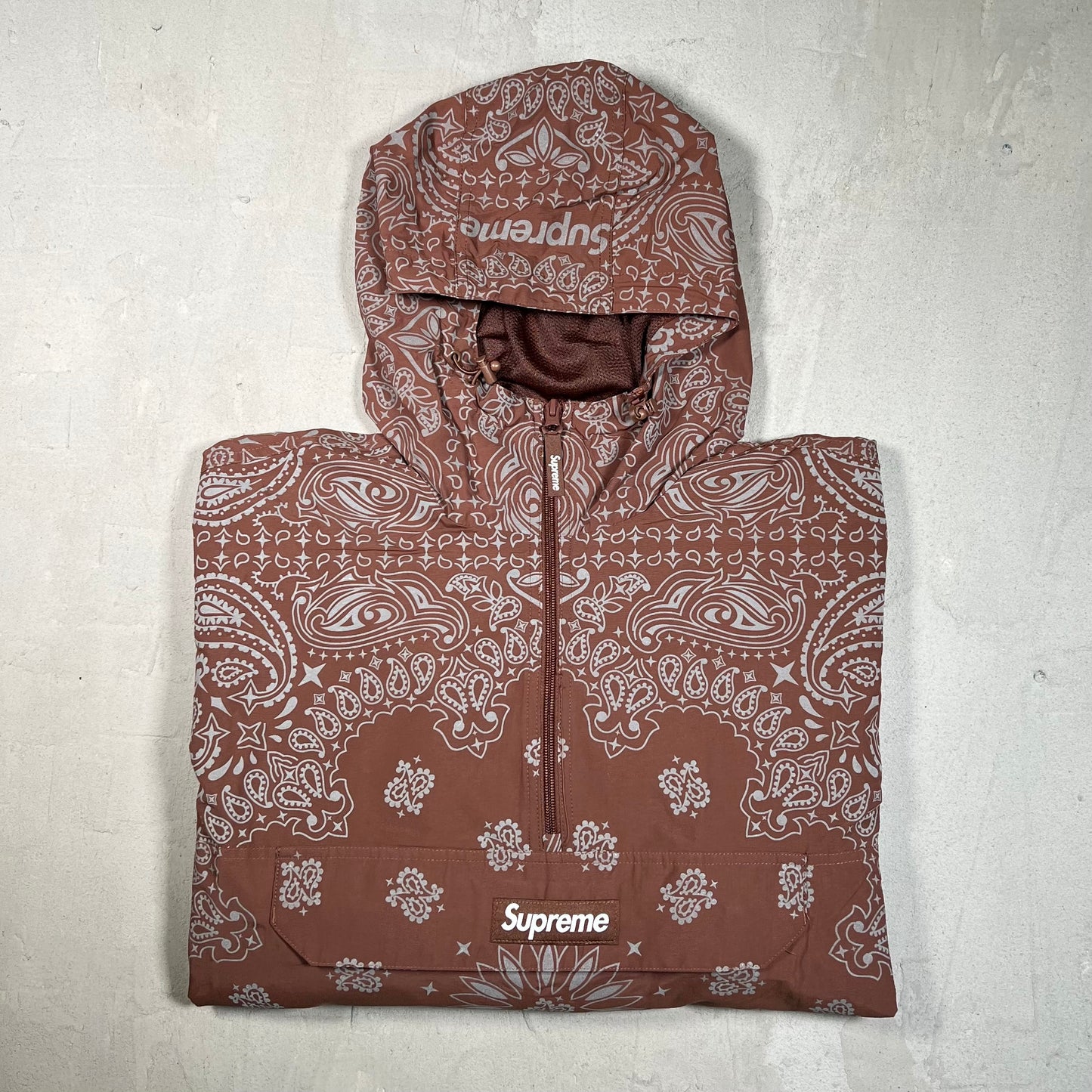 Supreme Reflective Bandana Brown Anorak (2026) Size XL NEW x17606