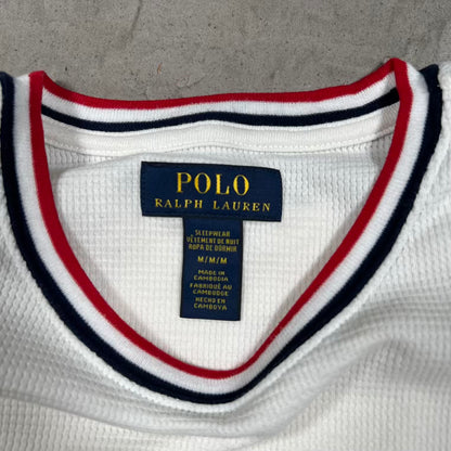 Polo Ralph Lauren White "USA" Thermal Size Medium USED v19034