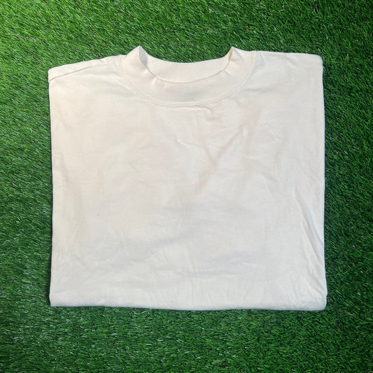 Essentials Fear of God FOG Back Logo Cream Tee SIze Medium USED x16988