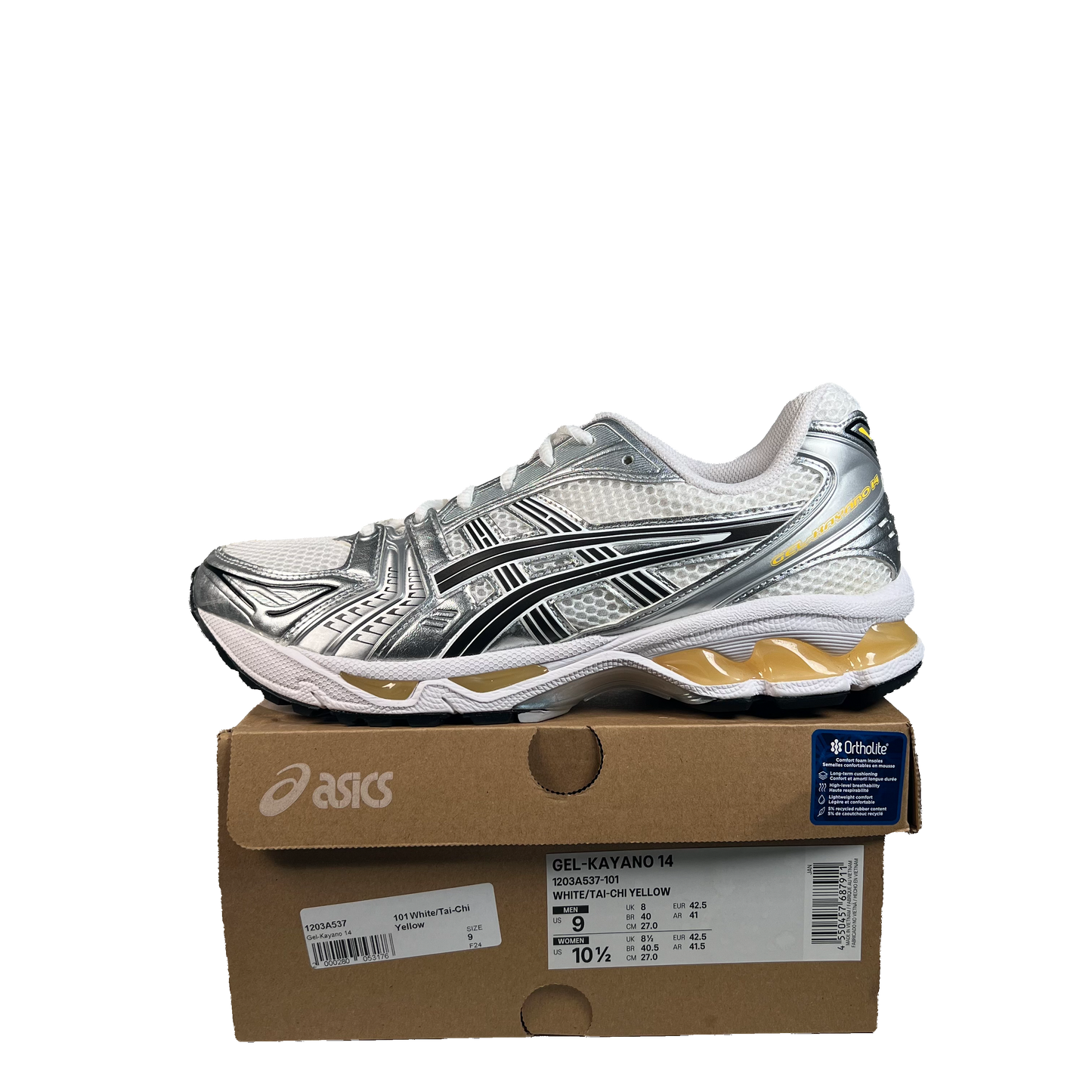 Asics Gel-Kayano 14 Tai Chi Yellow (2024) Size 9 USED s22015