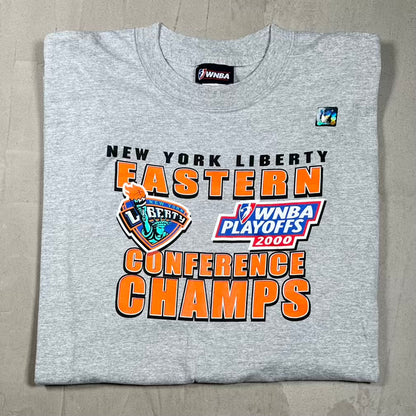 2000 WNBA New York Liberty Conference Champs Grey Tee Size XXL NEW v20137