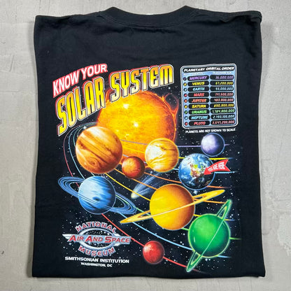 Y2K National Air and Space Museum Black Tee Size Large USED v20074