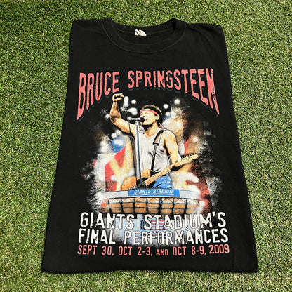 2009 Bruce Springsteen Final Performances Black Tee Size XL USED v16422