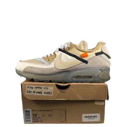 Nike Air Max 90 Off White The 10 Size 10 USED s13953