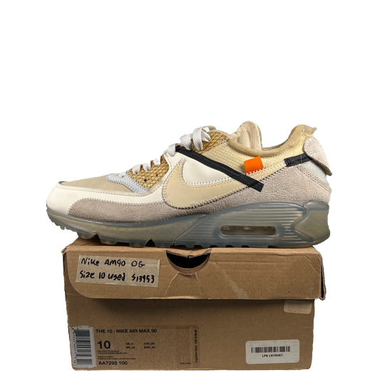 Nike Air Max 90 Off White The 10 Size 10 USED s13953