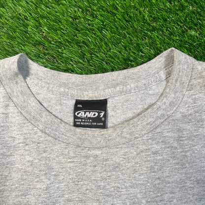 1990s And 1 Grey "Straightjacket" Tee Size XXL USED v18837