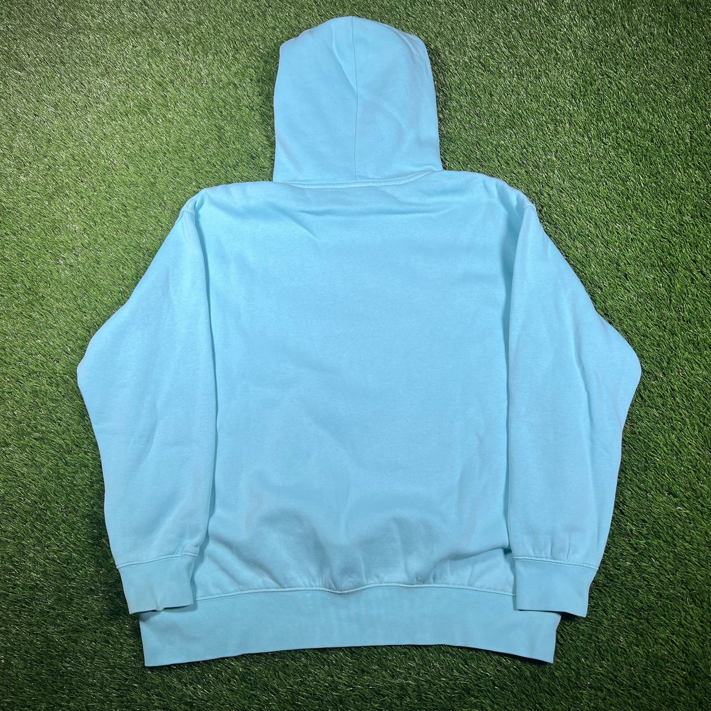 Nike Small Neck Check Light Blue Hoodie Size Medium USED v16985
