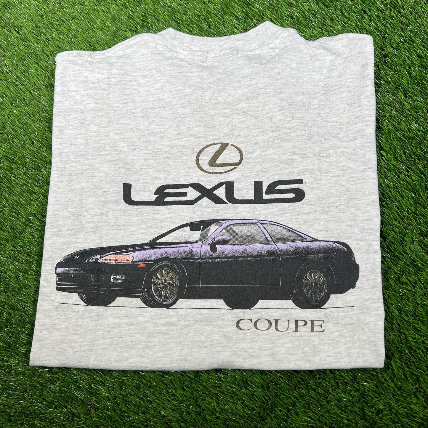 1990s Lexus Coupe Grey Tee Size Medium USED v17011