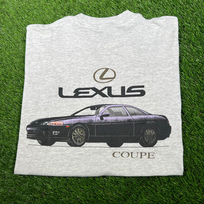 1990s Lexus Coupe Grey Tee Size Medium USED v17011
