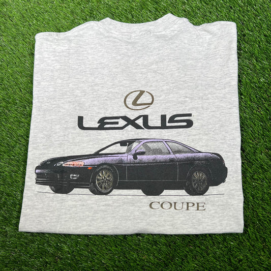 1990s Lexus Coupe Grey Tee Size Medium USED v17011