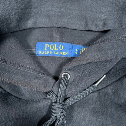 Polo Ralph Lauren Black "Chainstitch" Hoodie Size Large USED v19505