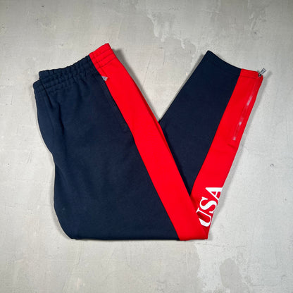 1990s Polo Ralph Lauren "Polo USA" Navy Track Pants Size Large USED v19009
