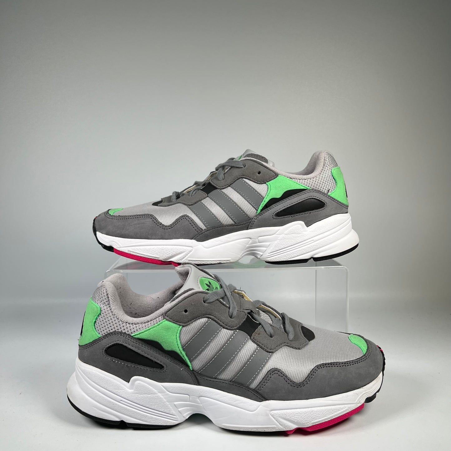 Adidas Yung-96 Grey Shock Pink (2018) Size 9.5 USED s19487
