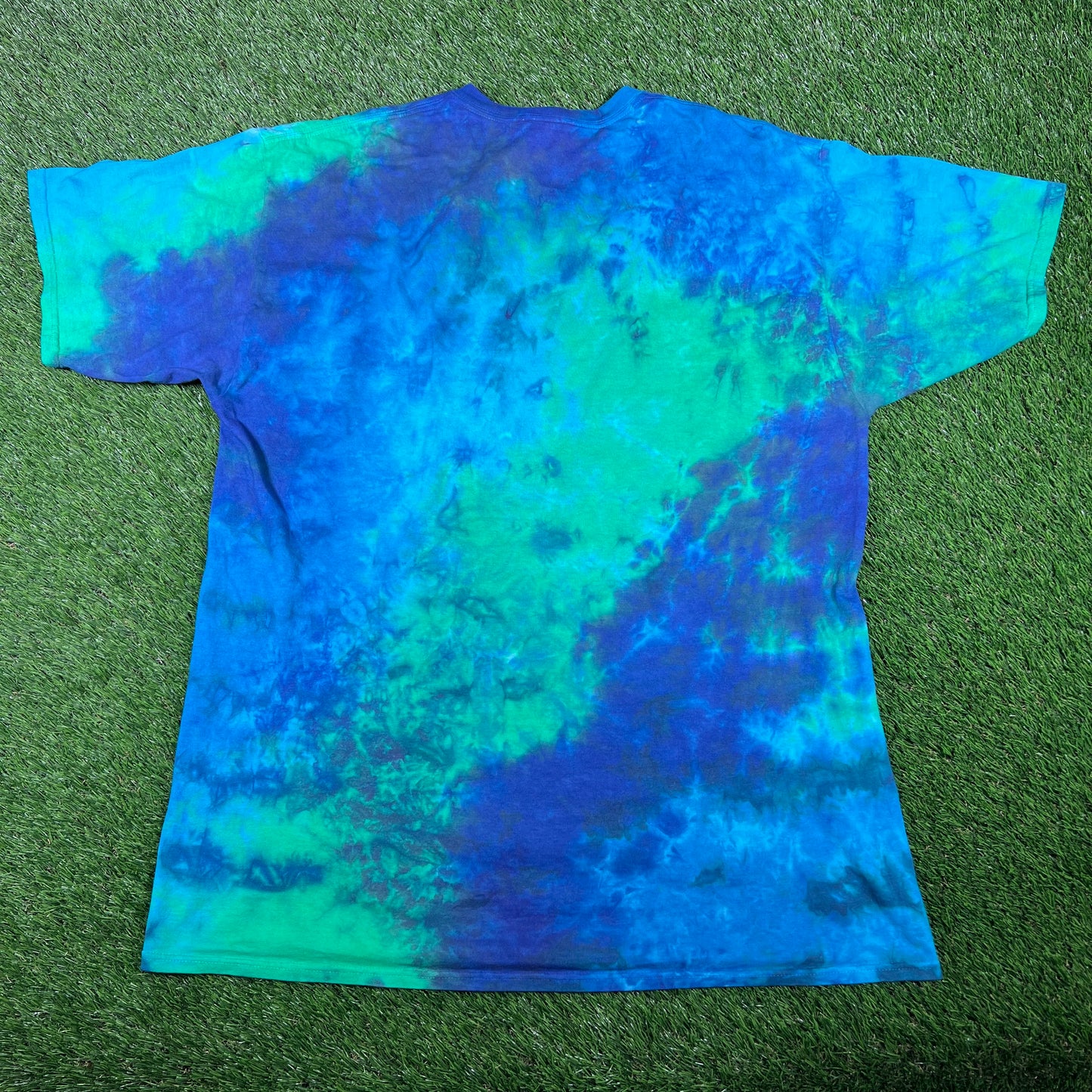 Modern Grateful Dead Bears Blue/Green Tie Dye Tee Size XL USED v16897