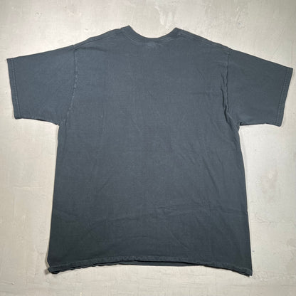 1990s Flyers Hockey Embroidered Logo Black Tee Size XL USED v16211