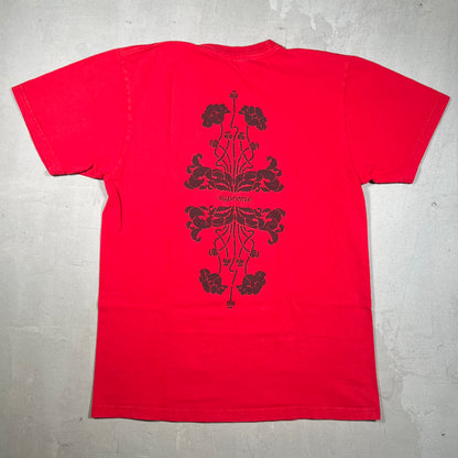 Supreme Art Nouveau Floral Red Tee Size Medium USED x17332