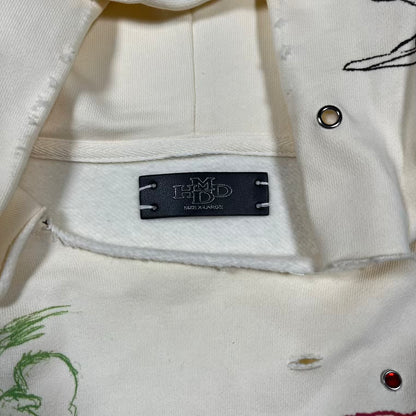 HMDD Sketch Cream Hoodie Size XL USED x18679