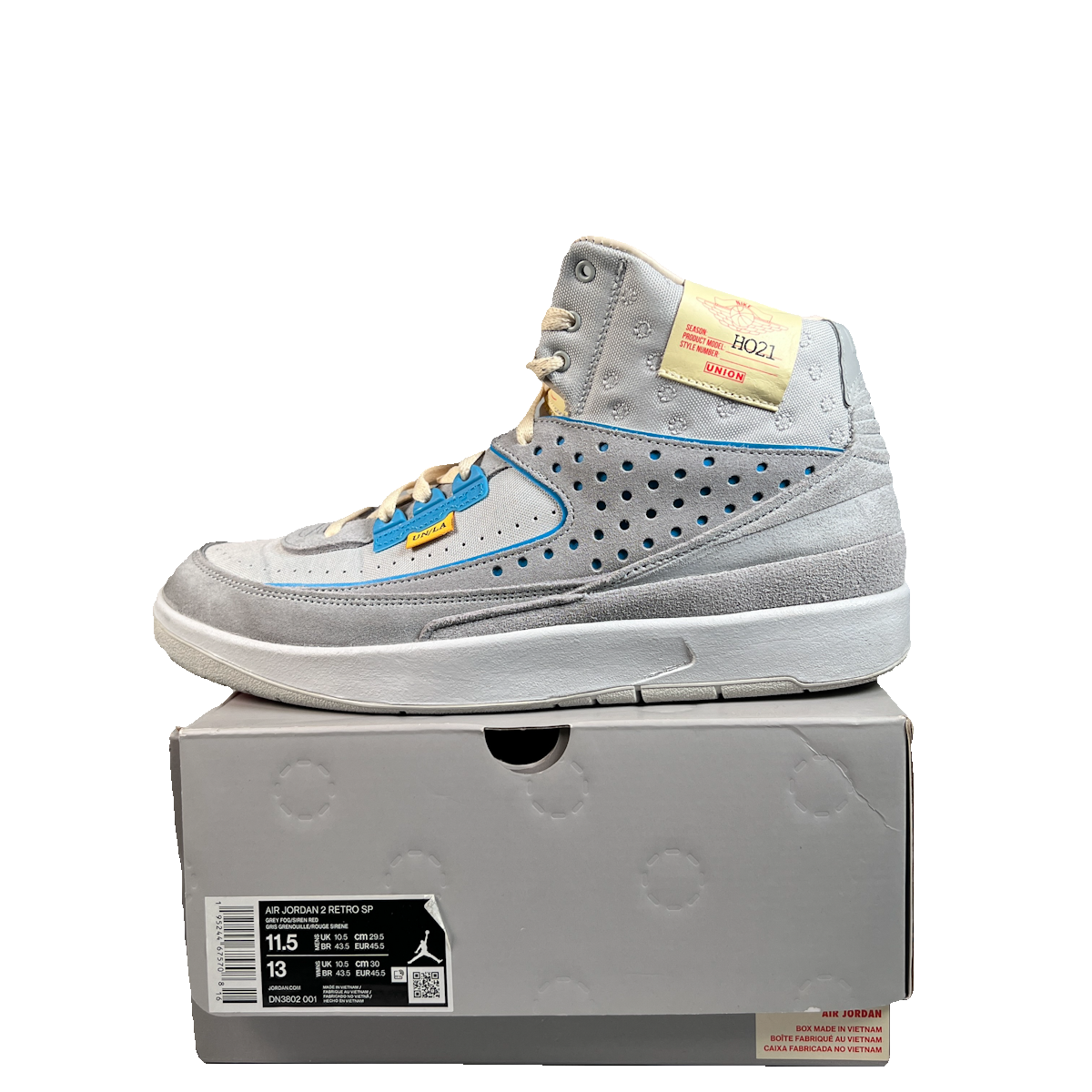 Jordan 2 Union Grey Fog (2022) Size 11.5 USED s23252
