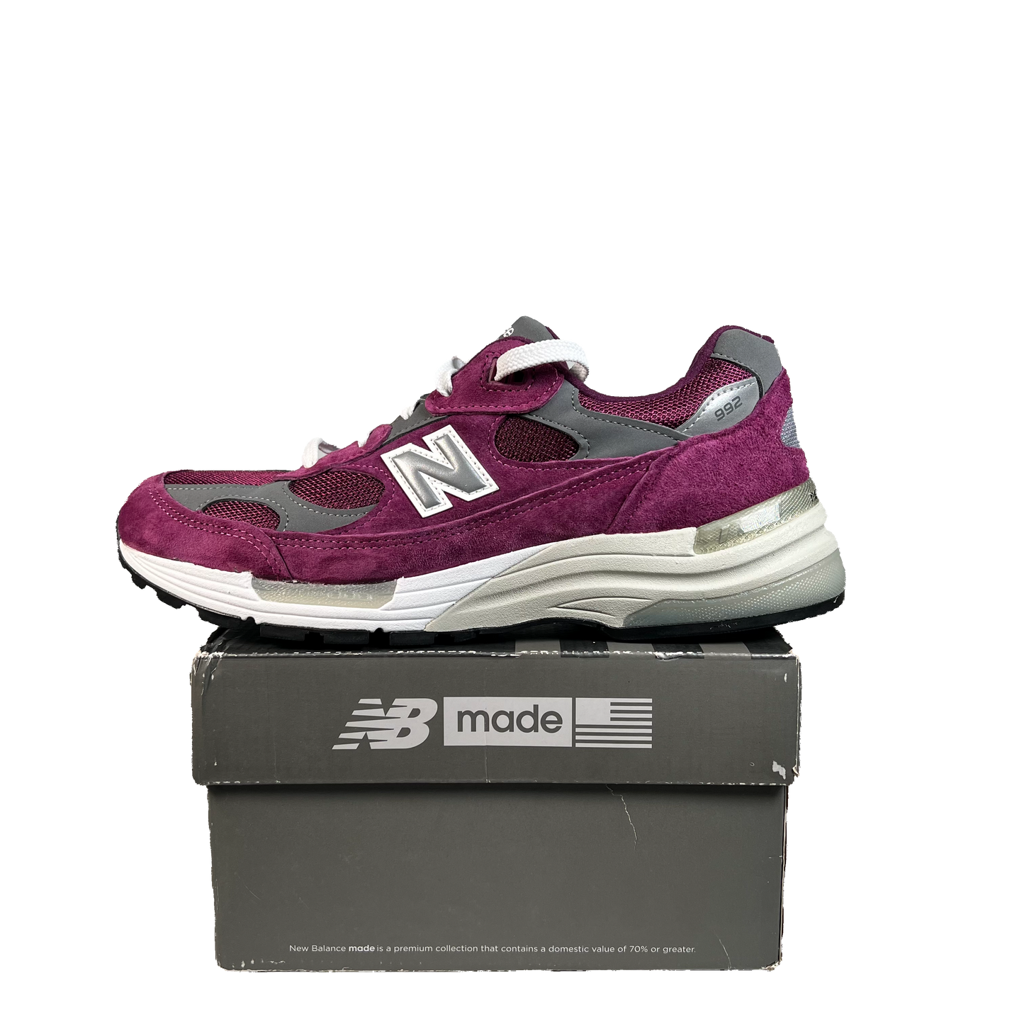 New Balance 992 Maroon (2020) Size 10 USED s22183