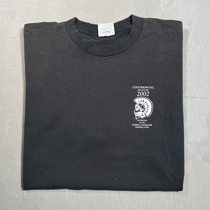 2002 Centurions Motorcycle Club Black Tee Size XL USED v19445