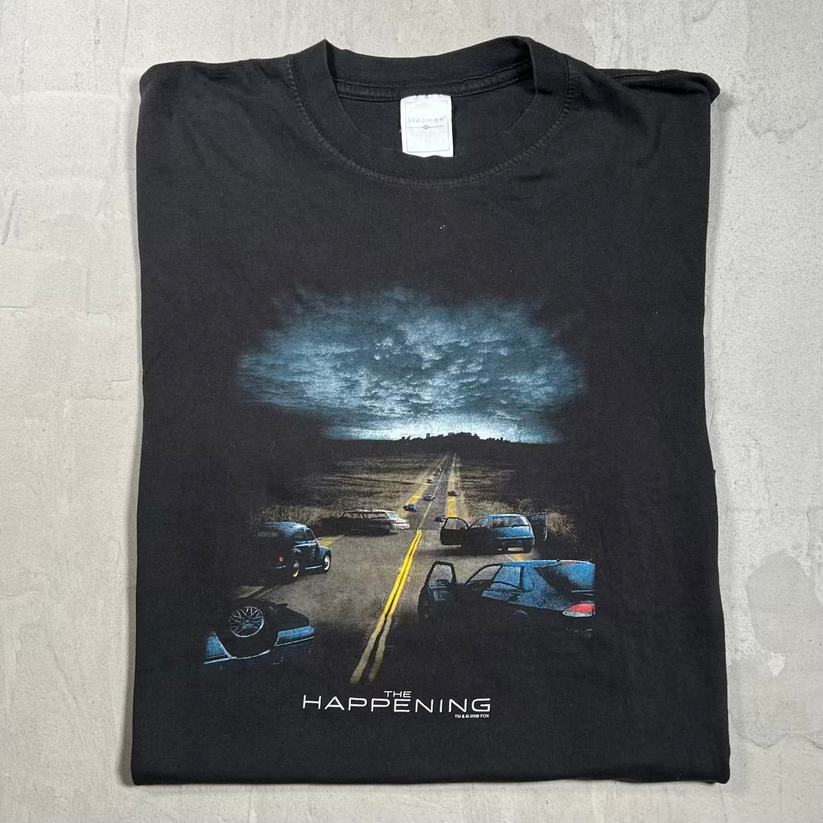 2008 The Happening Promo Black Tee Size Medium USED v20185