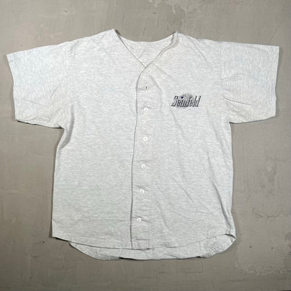 1990s Seinfeld Baseball Tee Grey Size Large USED v20380