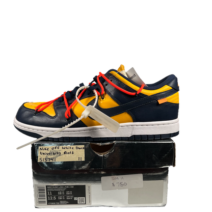 Nike Off White Dunk 2019 University Gold Size 11 USED s13741