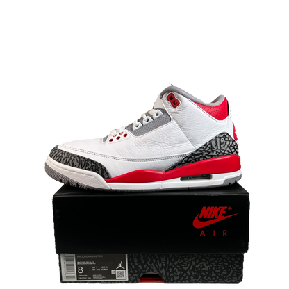 Jordan 3 Fire Red (2022) Size 8 USED s22318