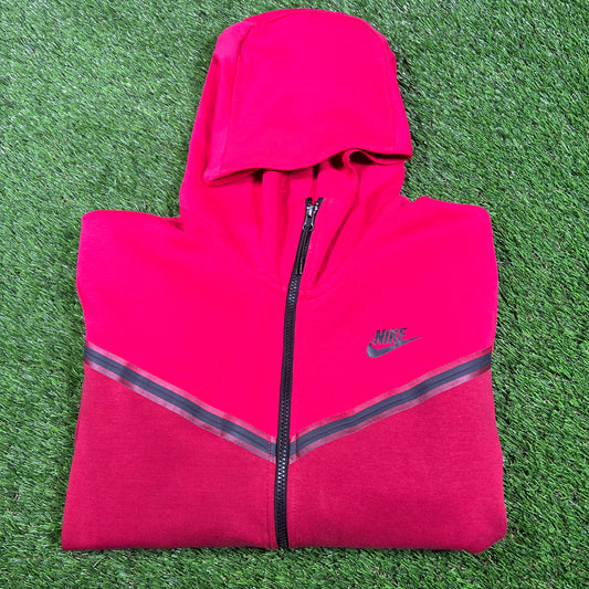 Nike Tech Red on Red Hoodie Size Large USED v16926