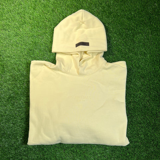 FOG Essentials Felt Logo Yellow Hoodie Size Large NEW x16926