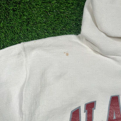 1990s Alabama White Champion Hoodie Size Medium USED v18302
