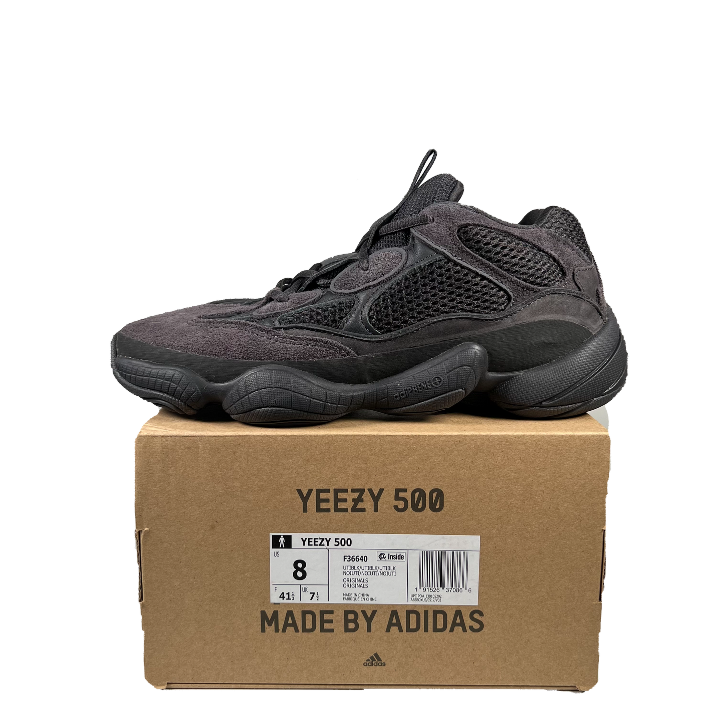 Yeezy 500 Utility Black Size 8 (2018) USED s20613