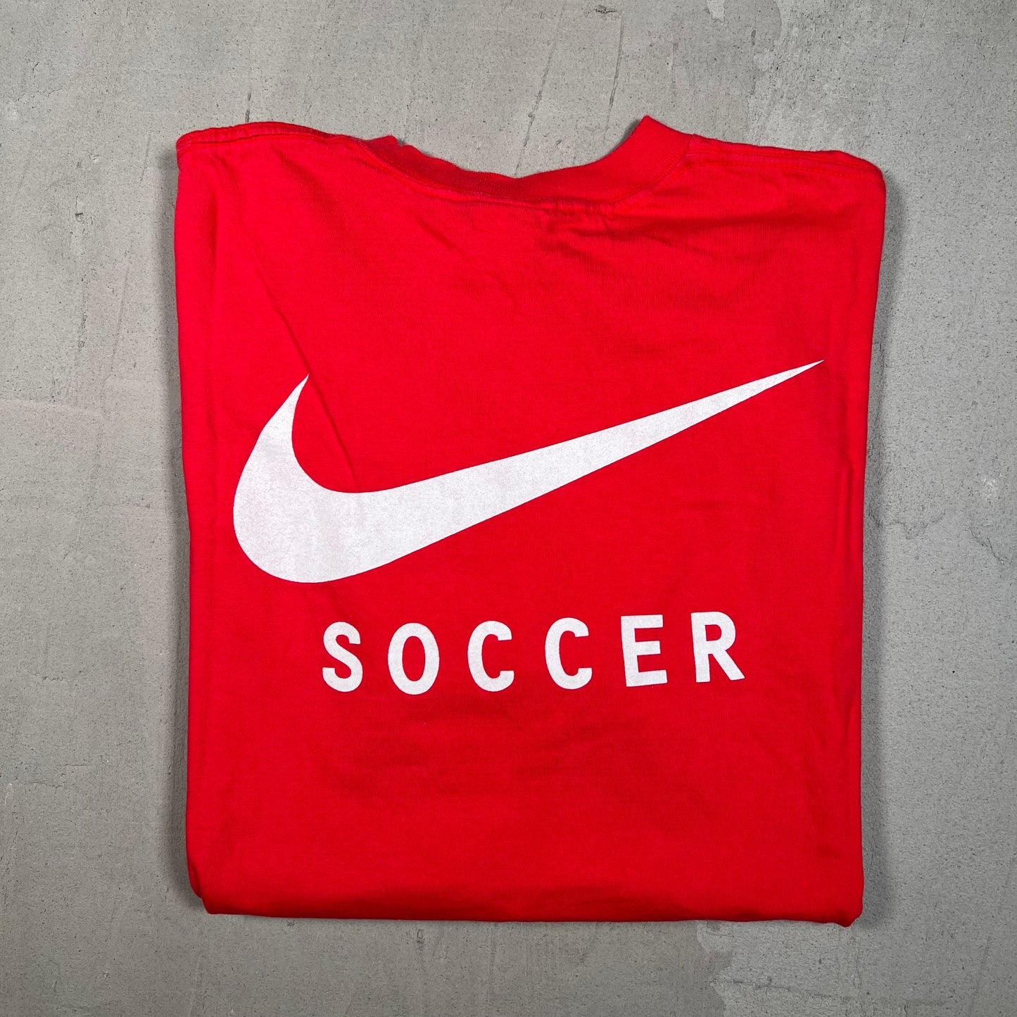 1996 Nike MLS Inaugural Game Red Tee Size XL USED v17967