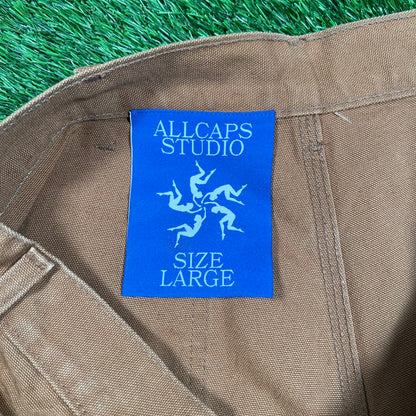 All Caps Studio Be With Work Wear Brown Pants Size Large USED v17926