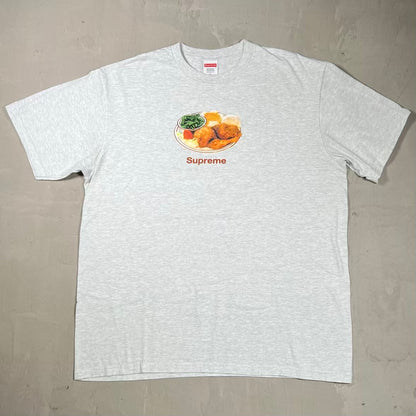 Supreme Chicken Dinner Tee Ash Grey (2018) Size Large USED x18524