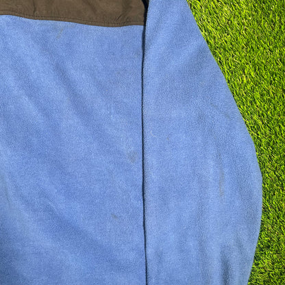 Y2K Nautica Blue Full Zip Fleece Size Medium USED v17987