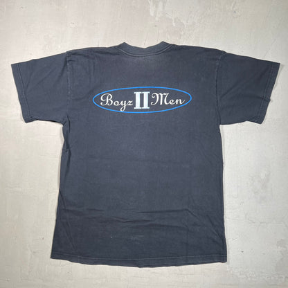 2000 Boys 2 Men Crew Black Tee Size Large USED v18060