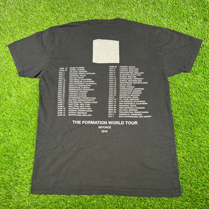 2016 Beyonce Formation Tour Black Tee Size Medium USED v17884