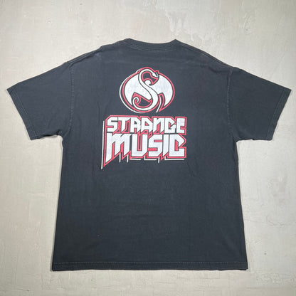 Y2K Tech N9ne Strange Music Black Tee Size XL USED v17648