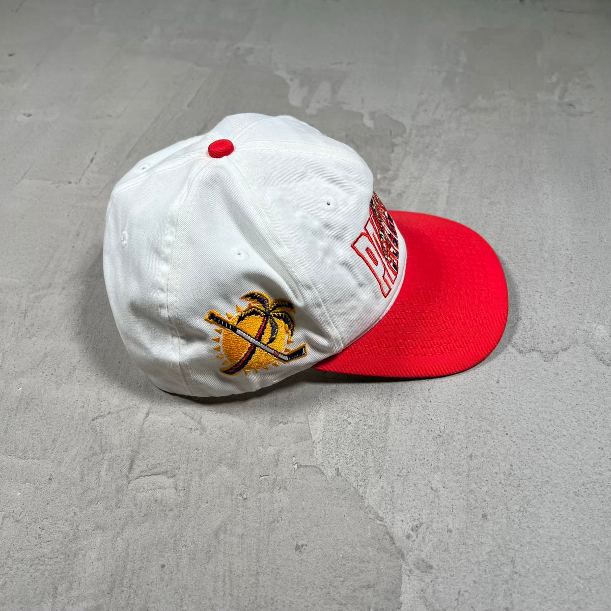 1990s Florida Panthers White/Red Snapback USED v20323