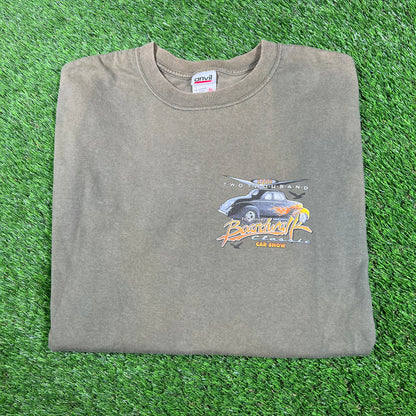 2000 Boardwalk Classic Car Show Olive Longsleeve Size XL USED v17001