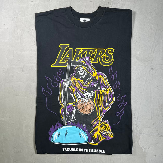 Warren Lotas Black Lakers Reaper Tee Size Large USED x18595