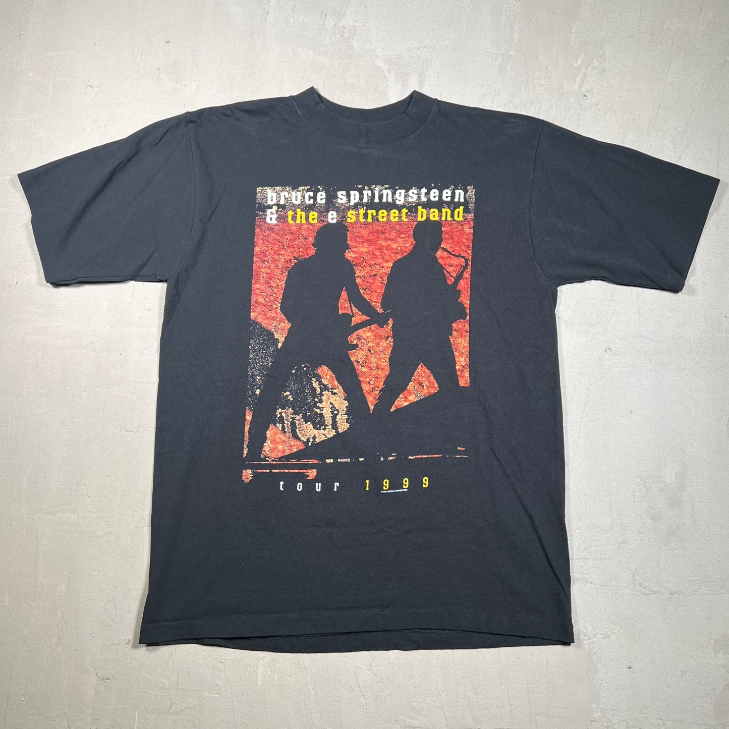 1999 Bruce Springsteen E Street Band Tour Black Tee Size Large USED v15430