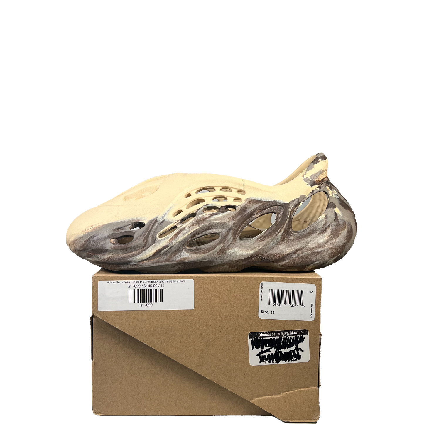 Adidas Yeezy Foan Runner MX Cream Clay Size 11 USED s17029